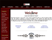 Tablet Screenshot of cleanandsobernotdead.com